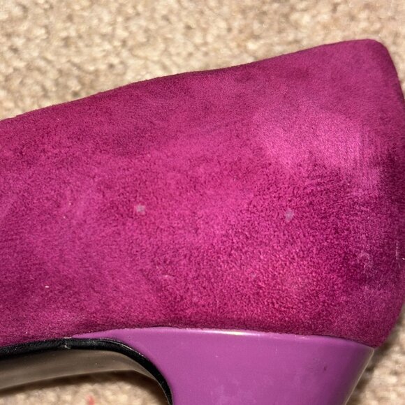 Ann Klein Clemence iFlex Magenta Suede Pumps Heels 9 - Picture 10 of 11